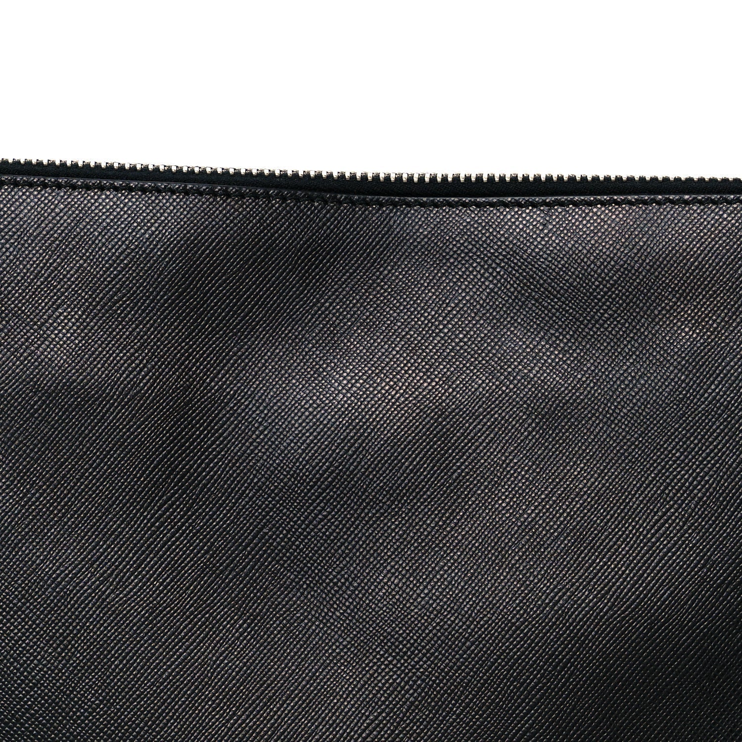 Saffiano Lux Clutch Pouch Black