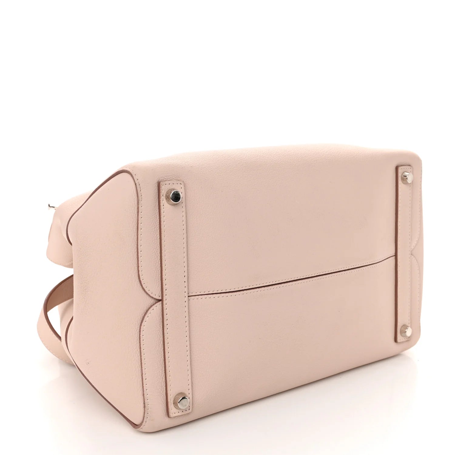 Supple Grained Calfskin Large Open Bar Tote Rose Poudre