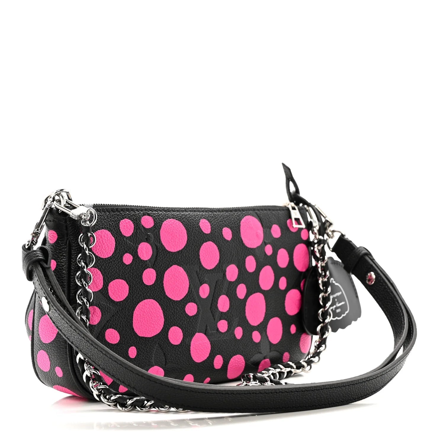 LV X YK Empreinte Multi Pochette Accessories Black Fuchsia