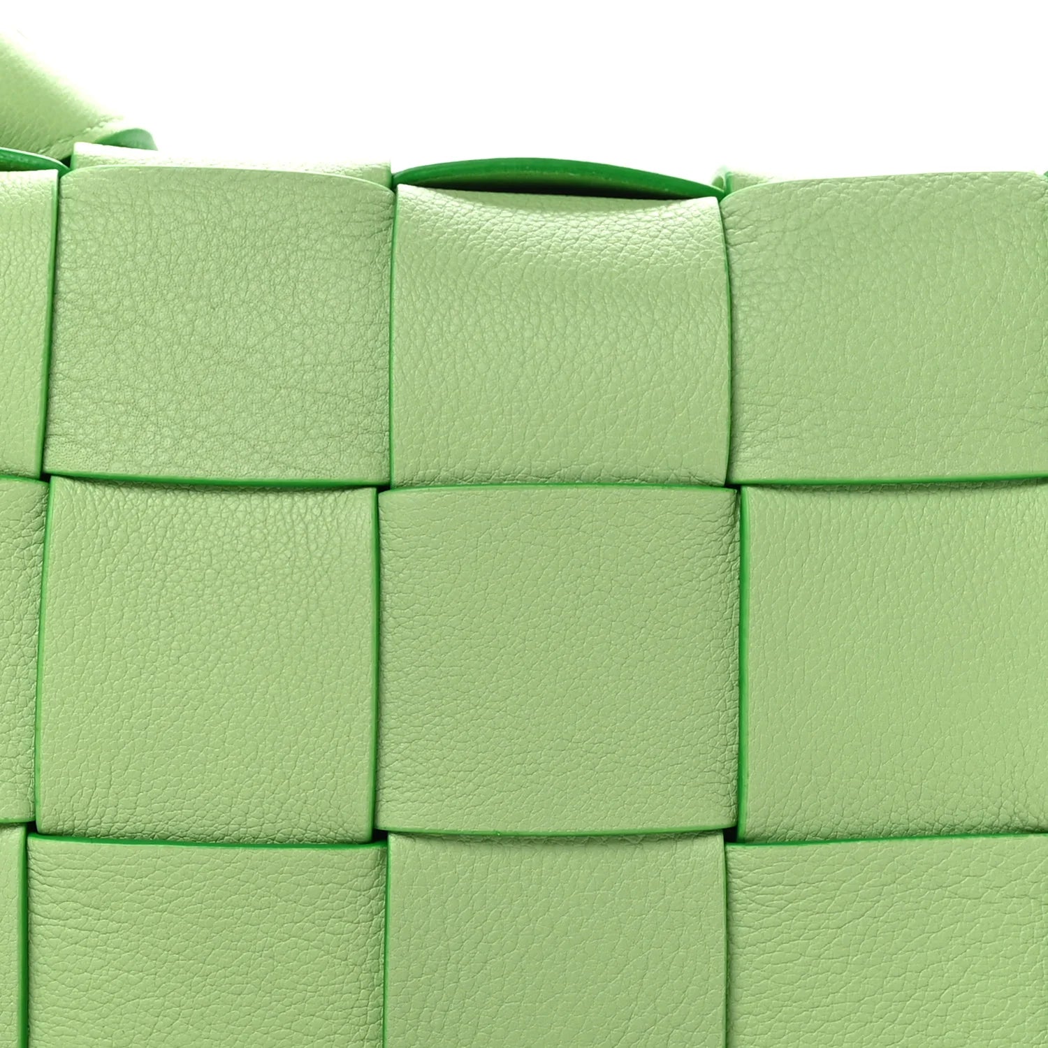 Grained Calfskin Maxi Intrecciato Cassette Crossbody Bag Pistachio