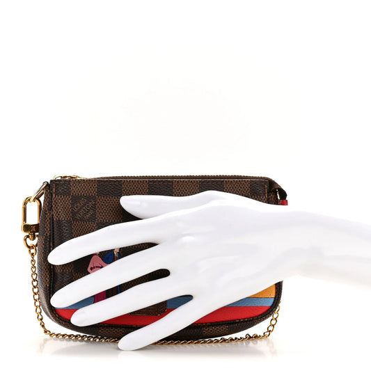 Damier Ebene 2016 Christmas Animation Mini Pochette Accessories