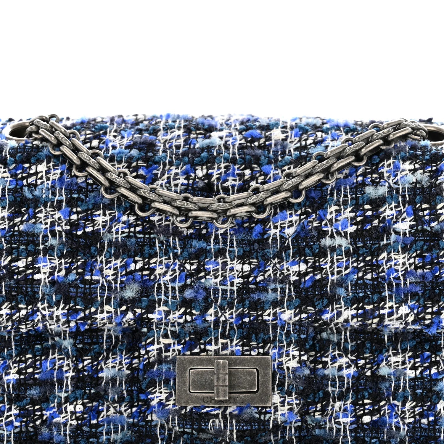Tweed Quilted 2.55 Reissue Mini Flap Blue