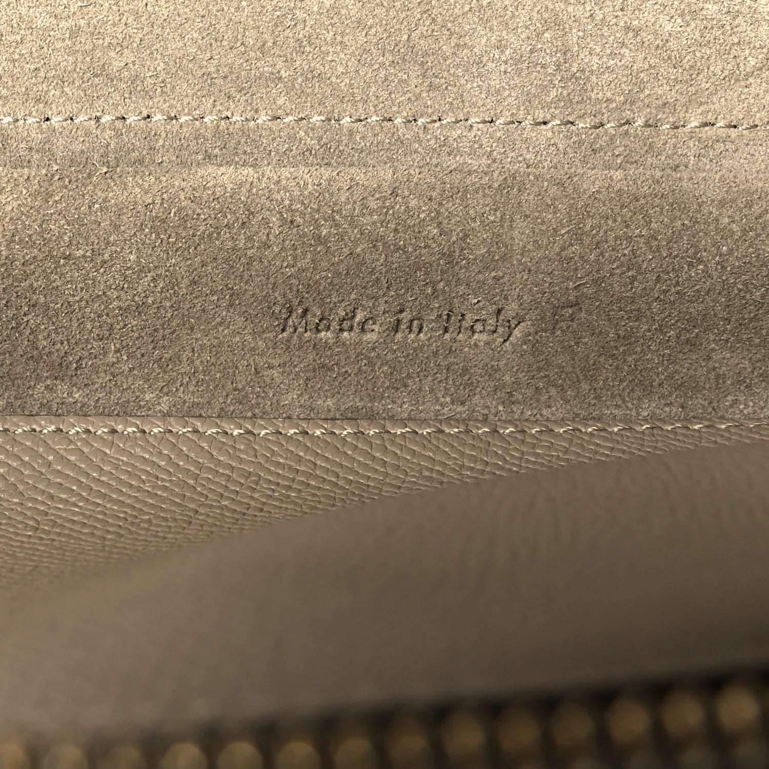 Grained Calfskin Nano Belt Bag Light Taupe