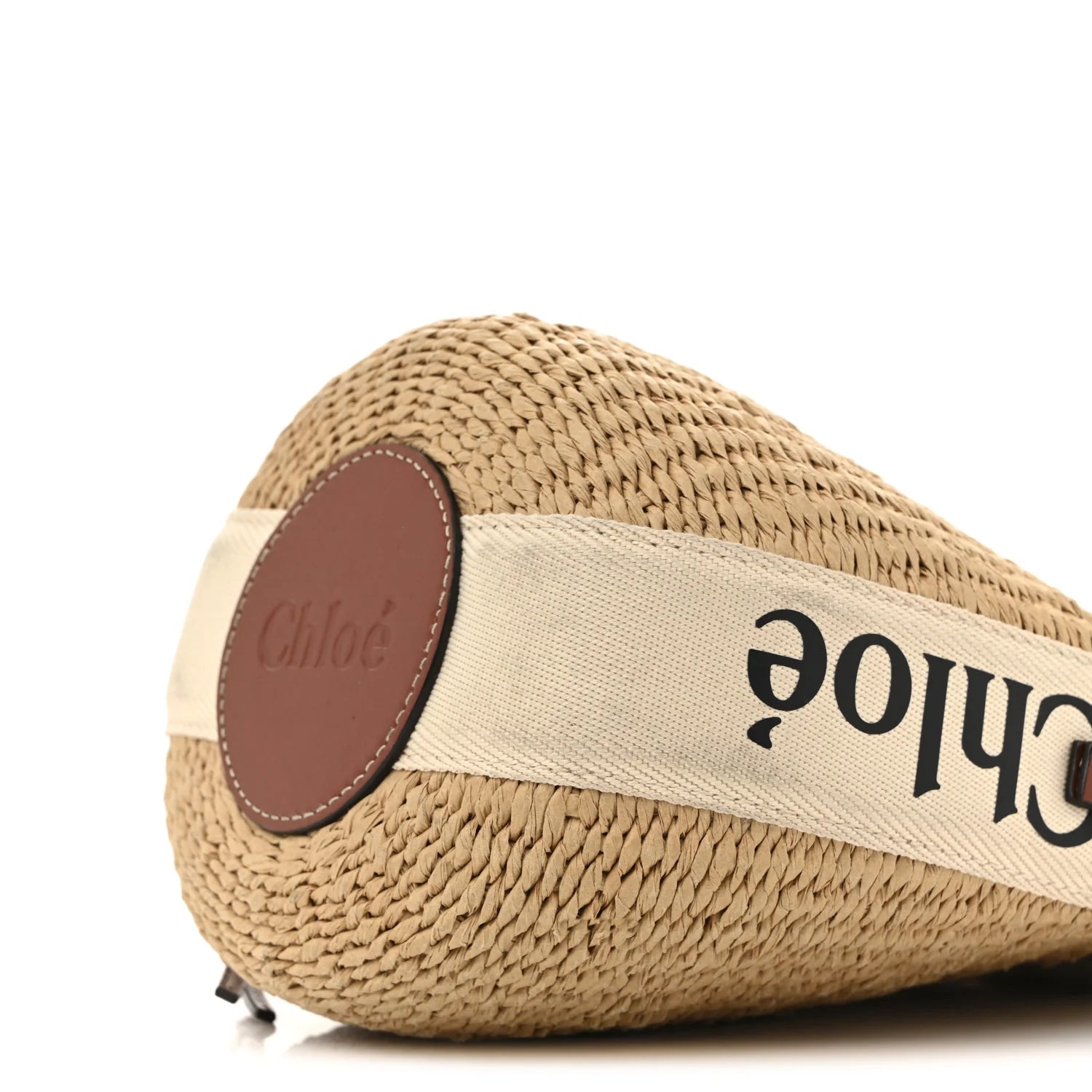 X MIFUKO Raffia Calfskin Small Woody Basket Shoulder Bag Black Beige