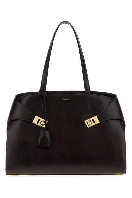DARK BROWN HUG SHOPPING BAG