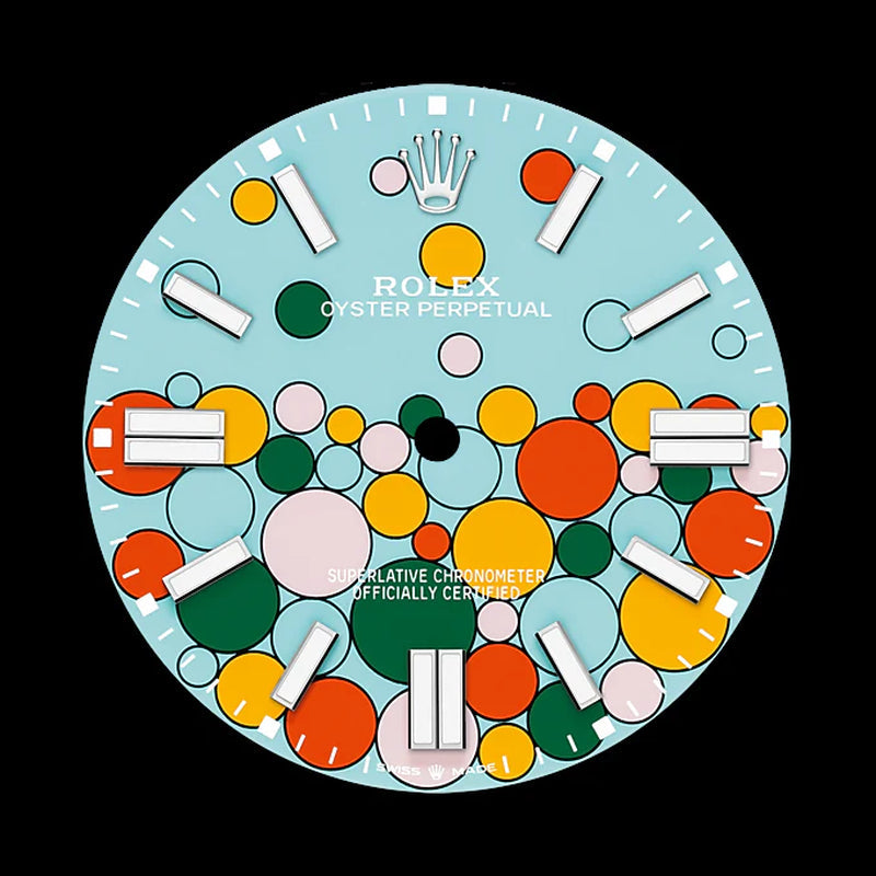 Oyster Perpetual 31, Turquoise Blue, Celebration Motif, Oystersteel, 31Mm, Ref# 277200-0010