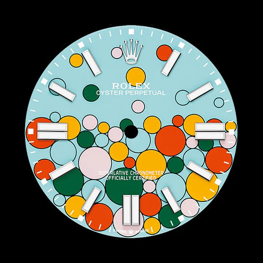 Oyster Perpetual 31, Turquoise Blue, Celebration Motif, Oystersteel, 31Mm, Ref# 277200-0010