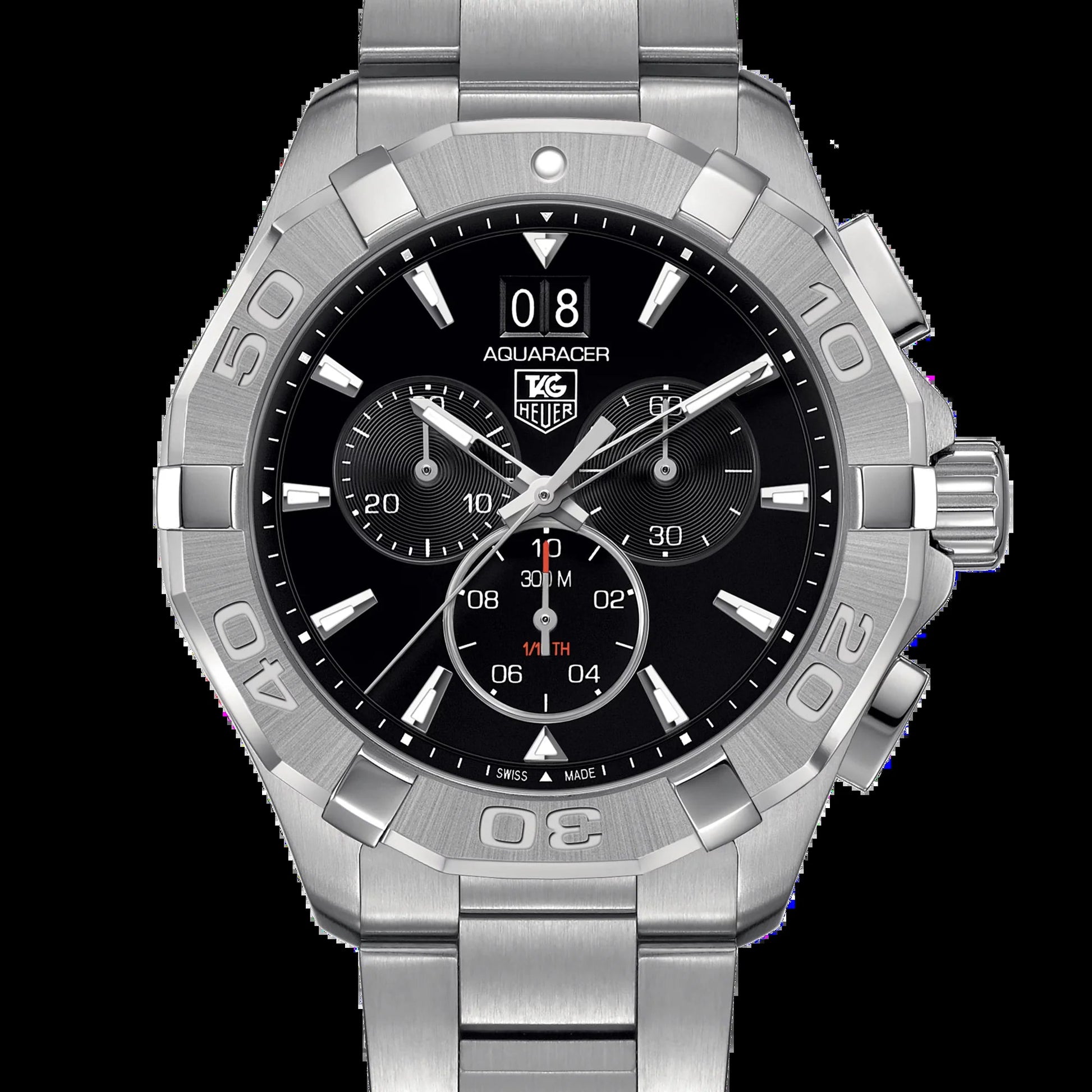 Unworn  Aquaracer Chronograph, 43Mm, Stainless Steel, Ref# CAY1110.BA0927, Box & Papers