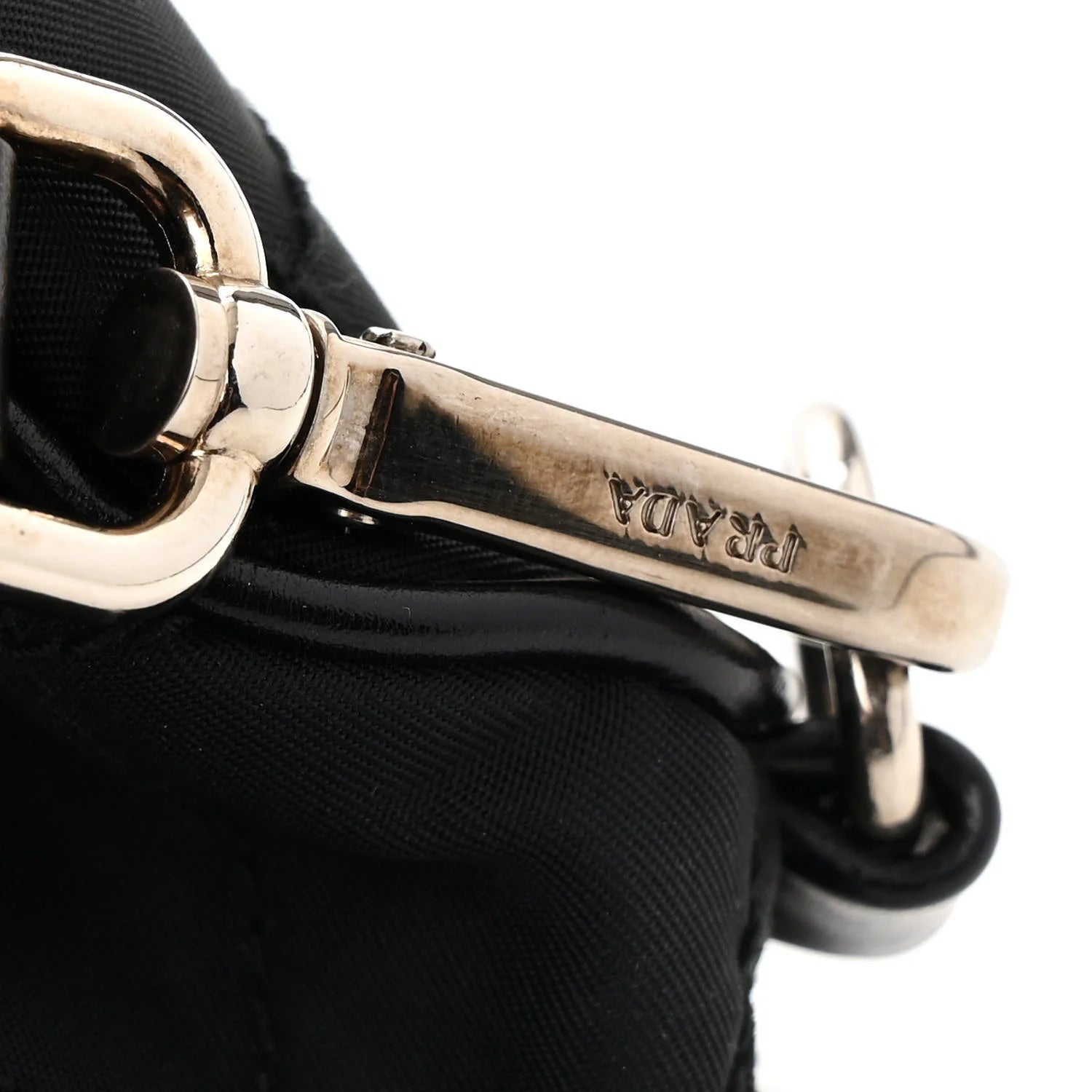 Tessuto Nylon Saffiano Impunturato Quilted Barrel Pochette Black