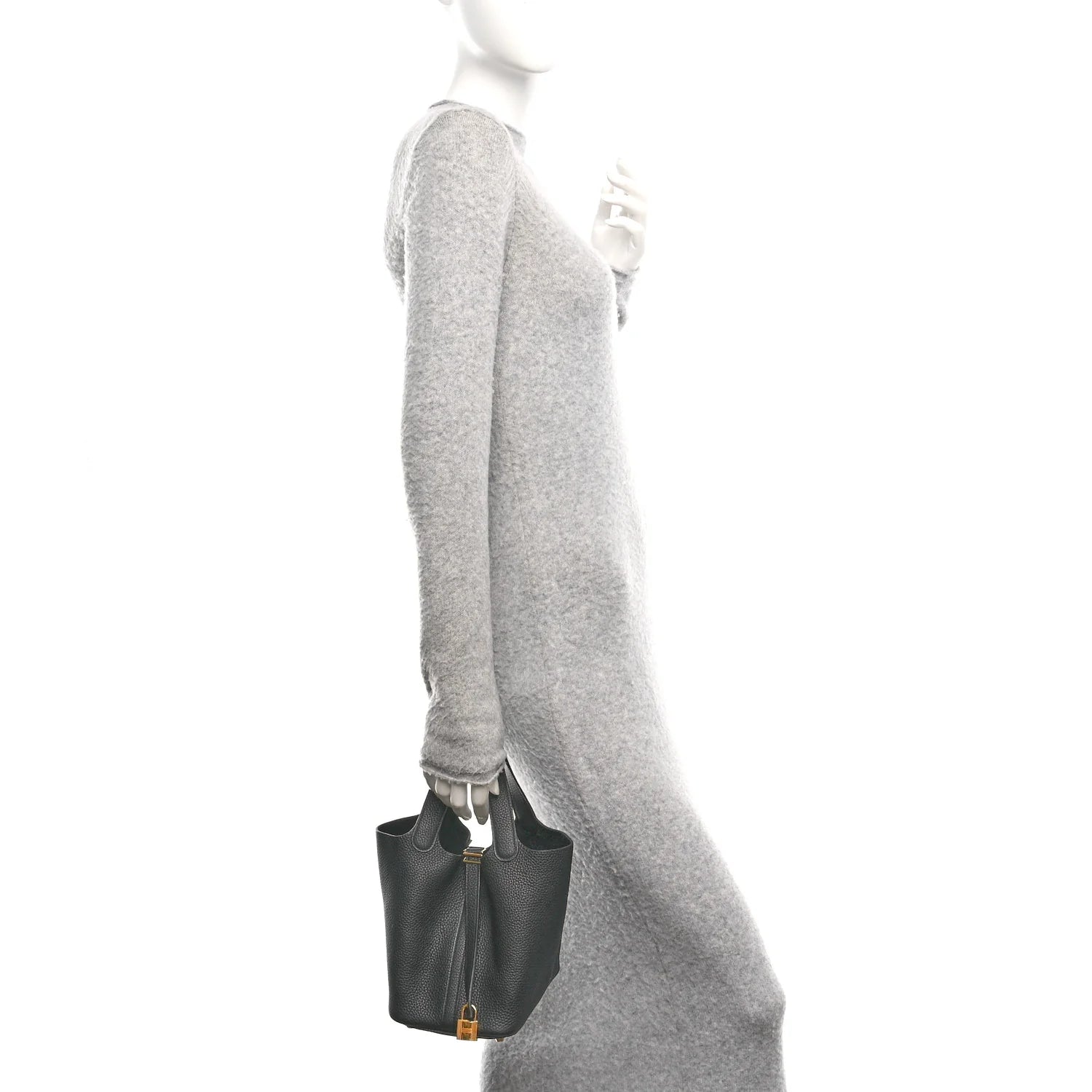 Taurillon Clemence Picotin Lock 18 PM Black