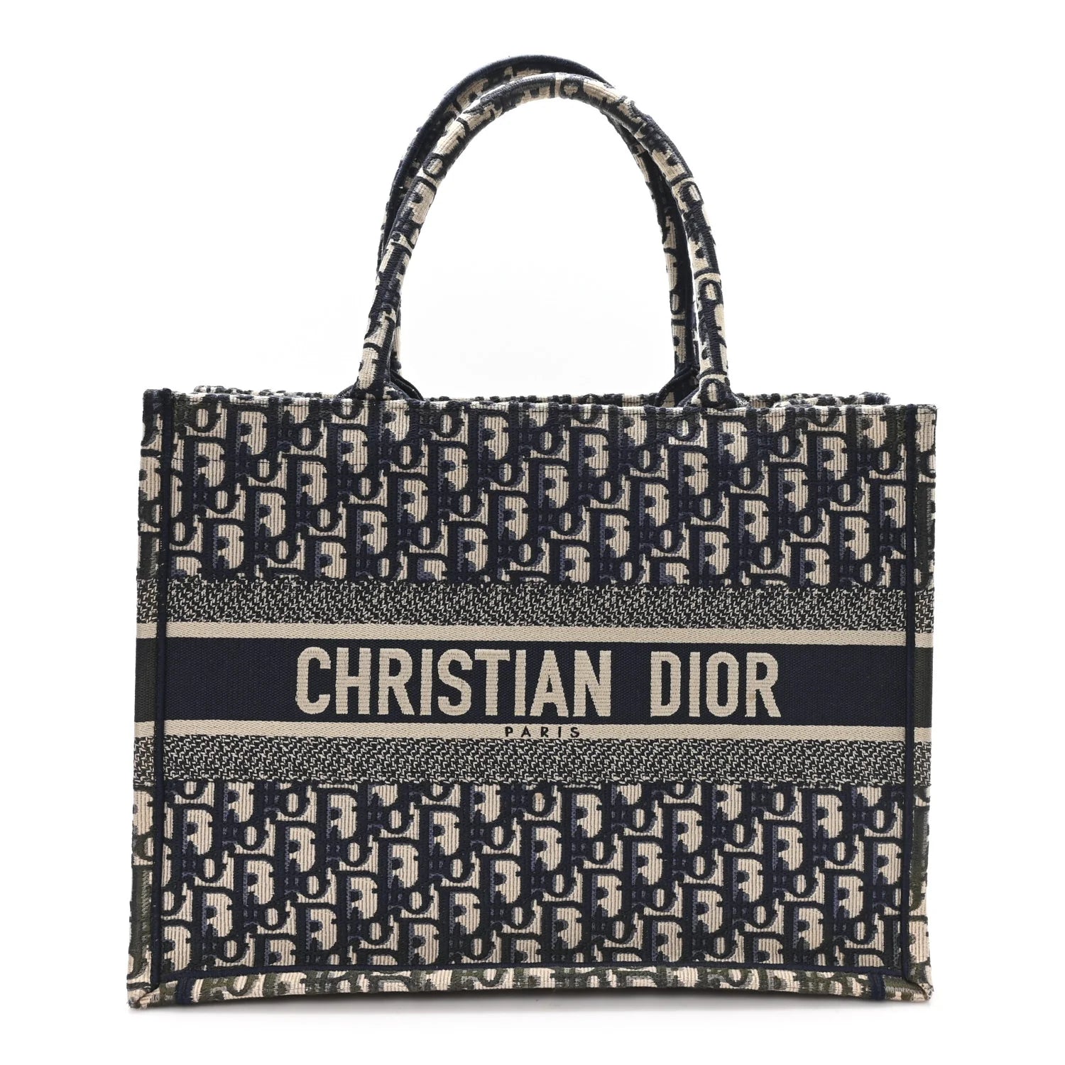 Oblique Medium Book Tote Blue Multicolor