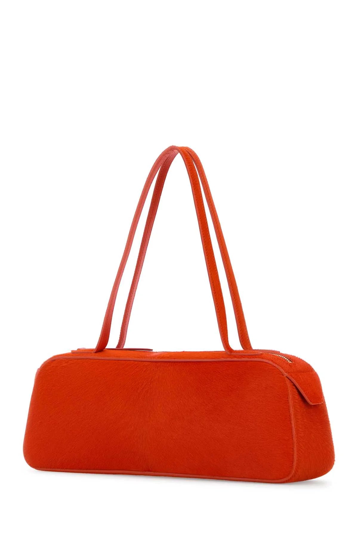 ORANGE CALF HAIR SIMONA SHOULDER BAG