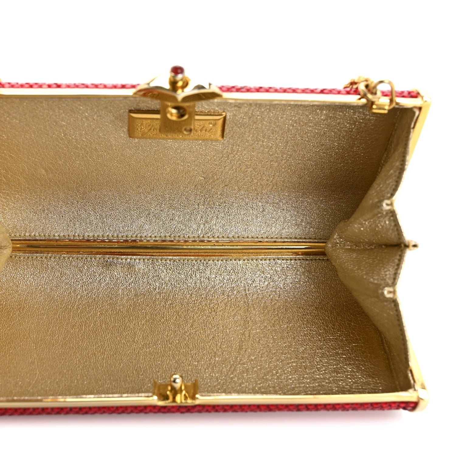 Crystal Minaudiere Clutch Red