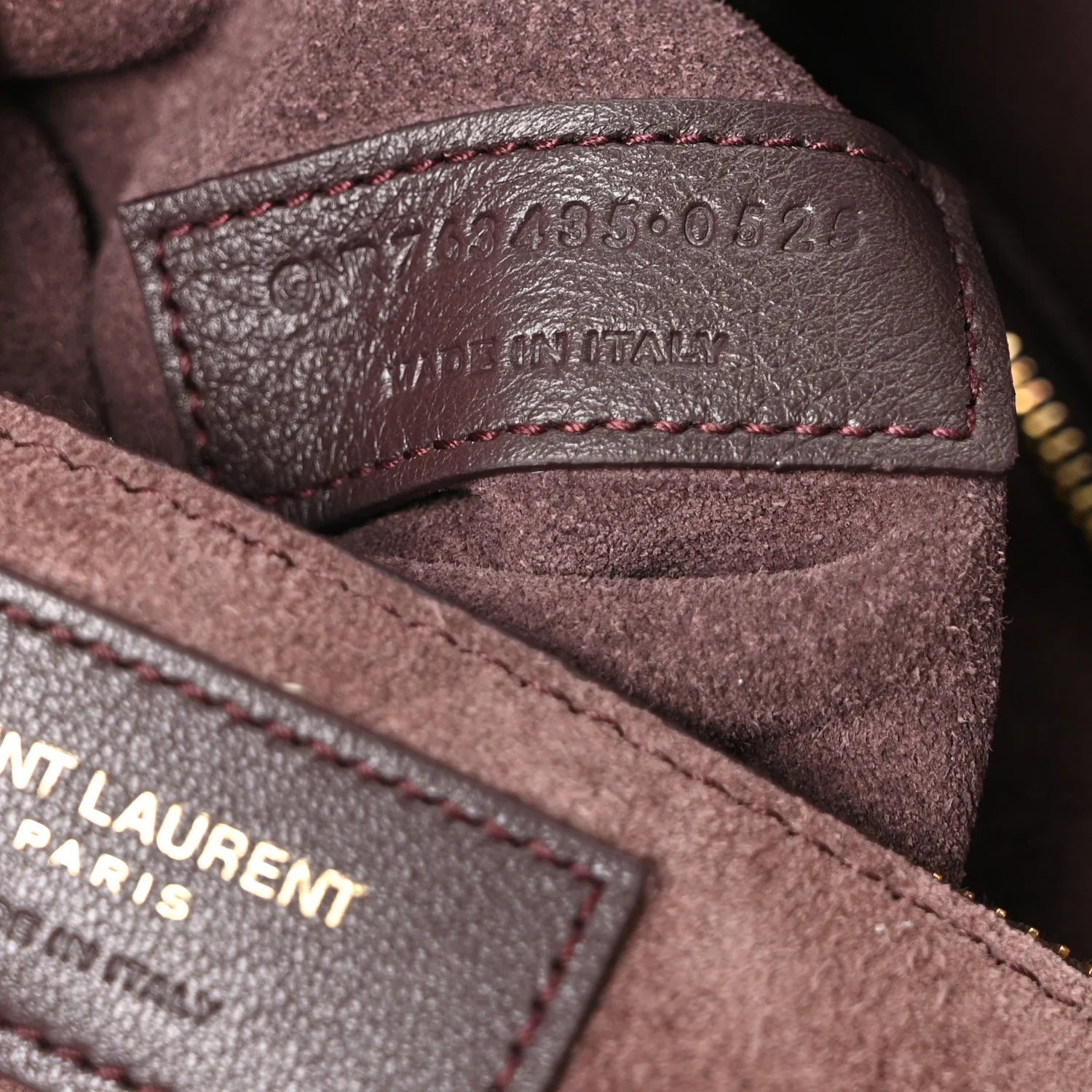 Grained Deerskin Bea Tote Dark Currant