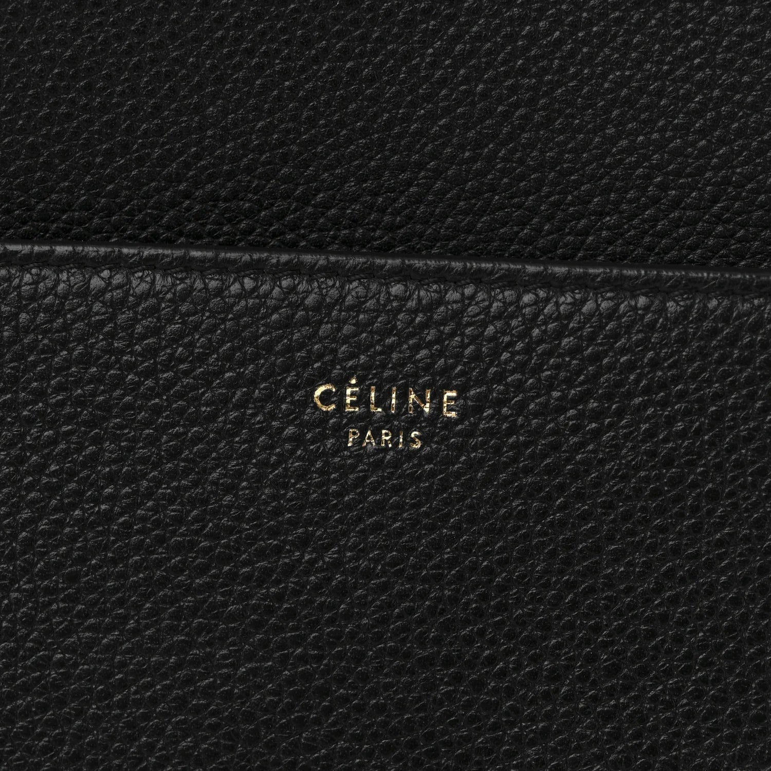 Soft Grained Calfskin Sangle Bucket Bag Black