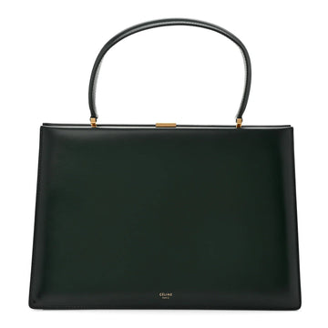 Patina Box Calfskin Medium Clasp Bag Dark Green