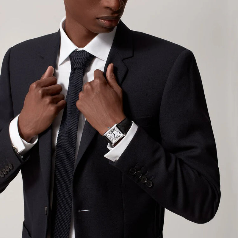 Unworn  Tank Must De , Extra-Large Stainless Steel, 41Mm X 31Mm, Ref# WSTA0040, Box and Papers