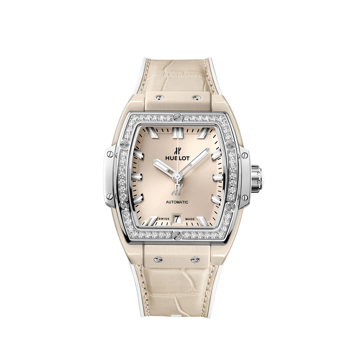 Spirit of Big Bang BEIGE CERAMIC TITANIUM DIAMONDS Ref# 665.CZ.891B.LR.1204