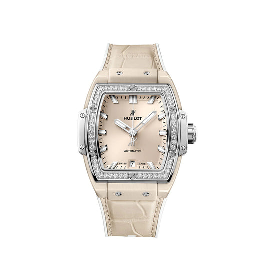 Spirit of Big Bang BEIGE CERAMIC TITANIUM DIAMONDS Ref# 665.CZ.891B.LR.1204