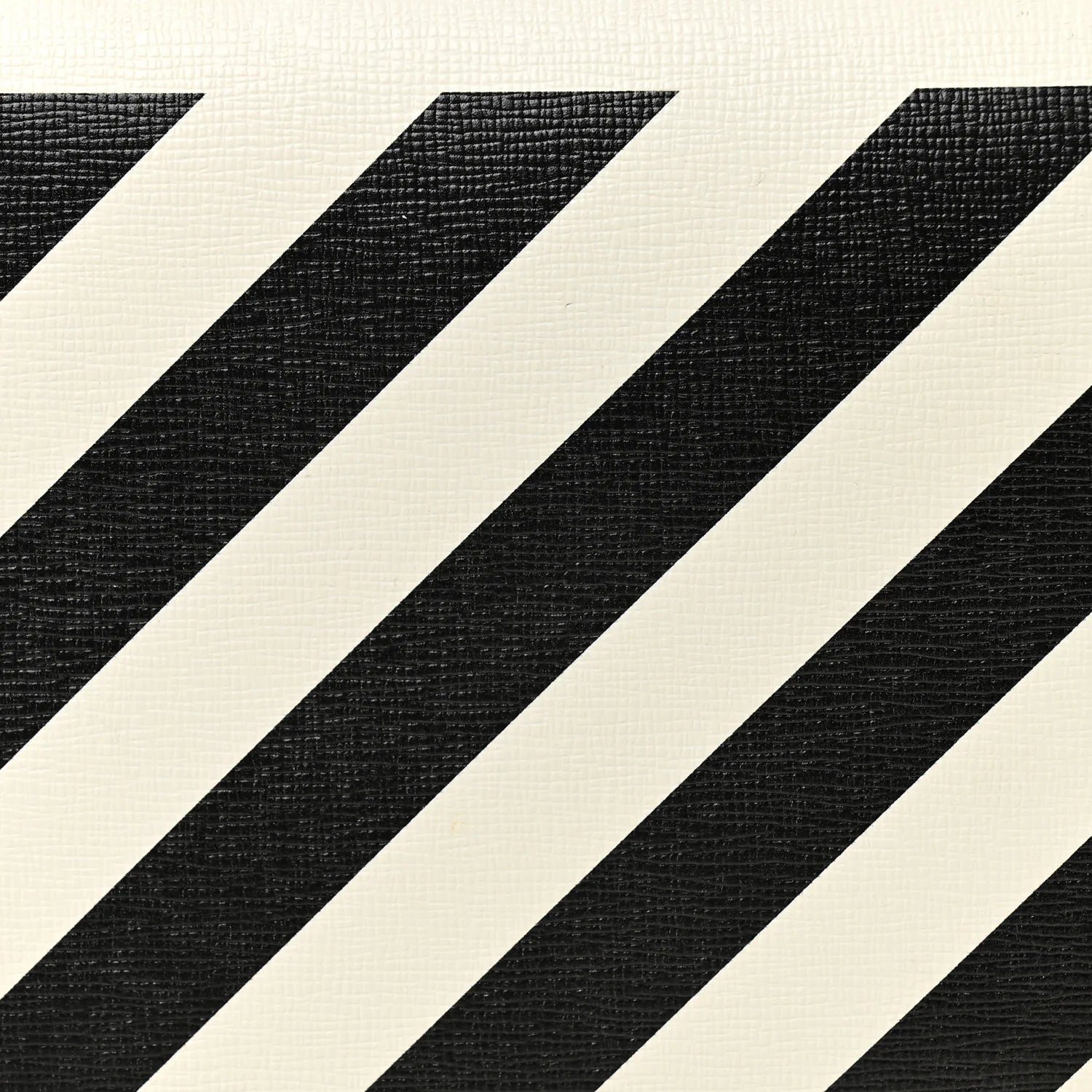 Saffiano Striped Mini Diag Binder Clip Bag White