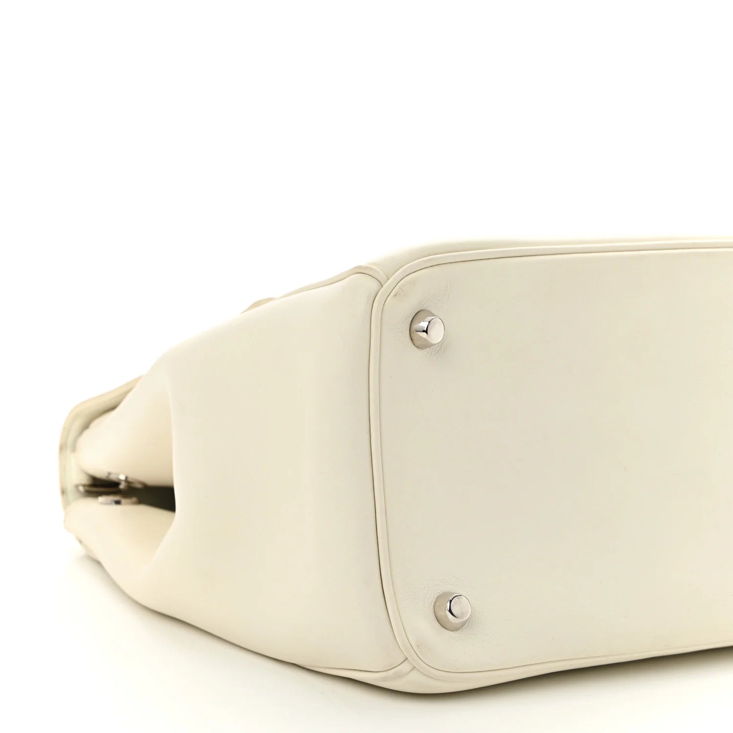 Smooth Calfskin Bi-Color Medium Be Dior Flap White Black