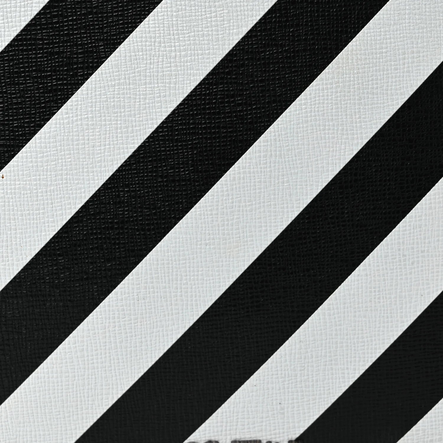 Saffiano Striped Mini Diag Bag Black White