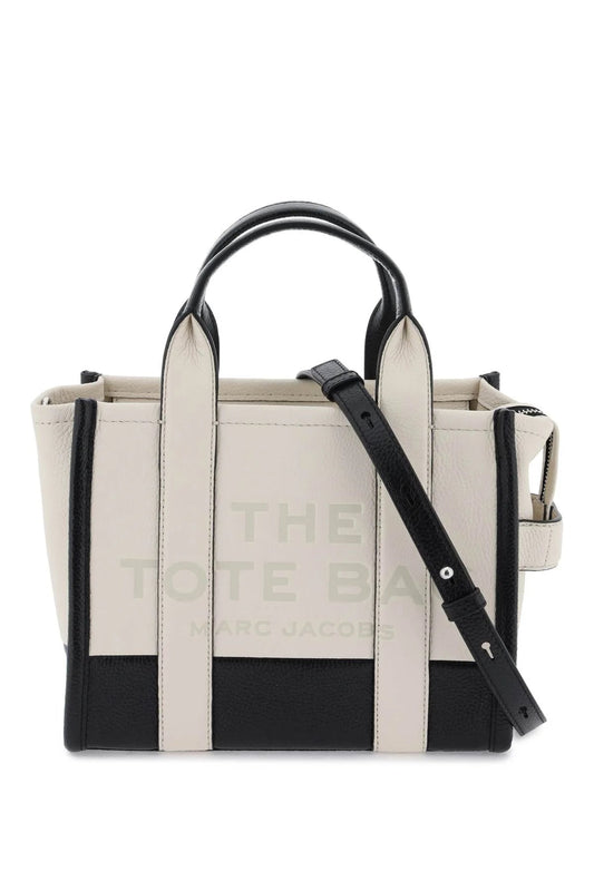 TWO-TONE LEATHER SMALL the TOTE BAG HANDBAG