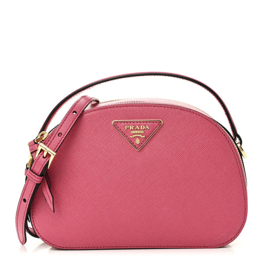 Saffiano Lux Odette Crossbody Magenta