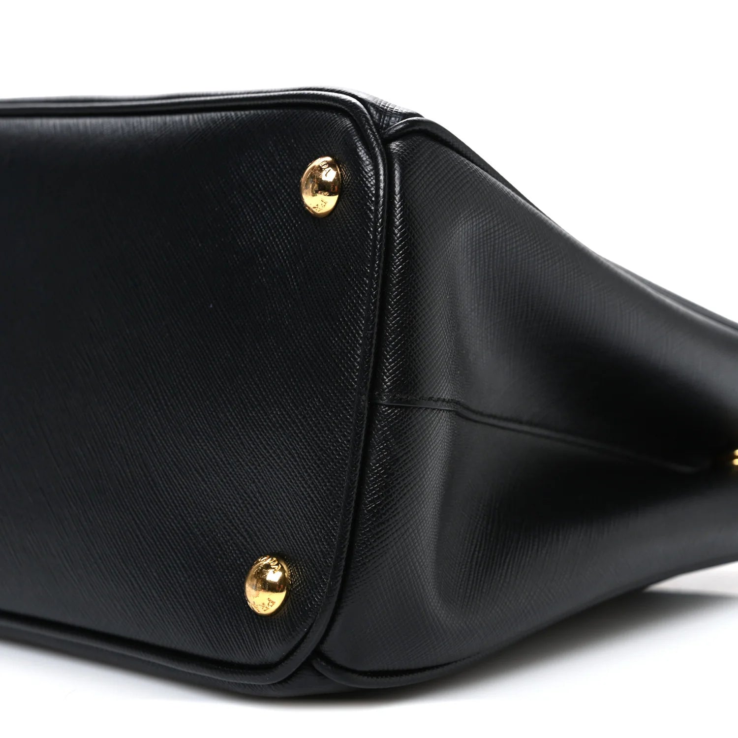 Saffiano Small Galleria Double Zip Tote Black