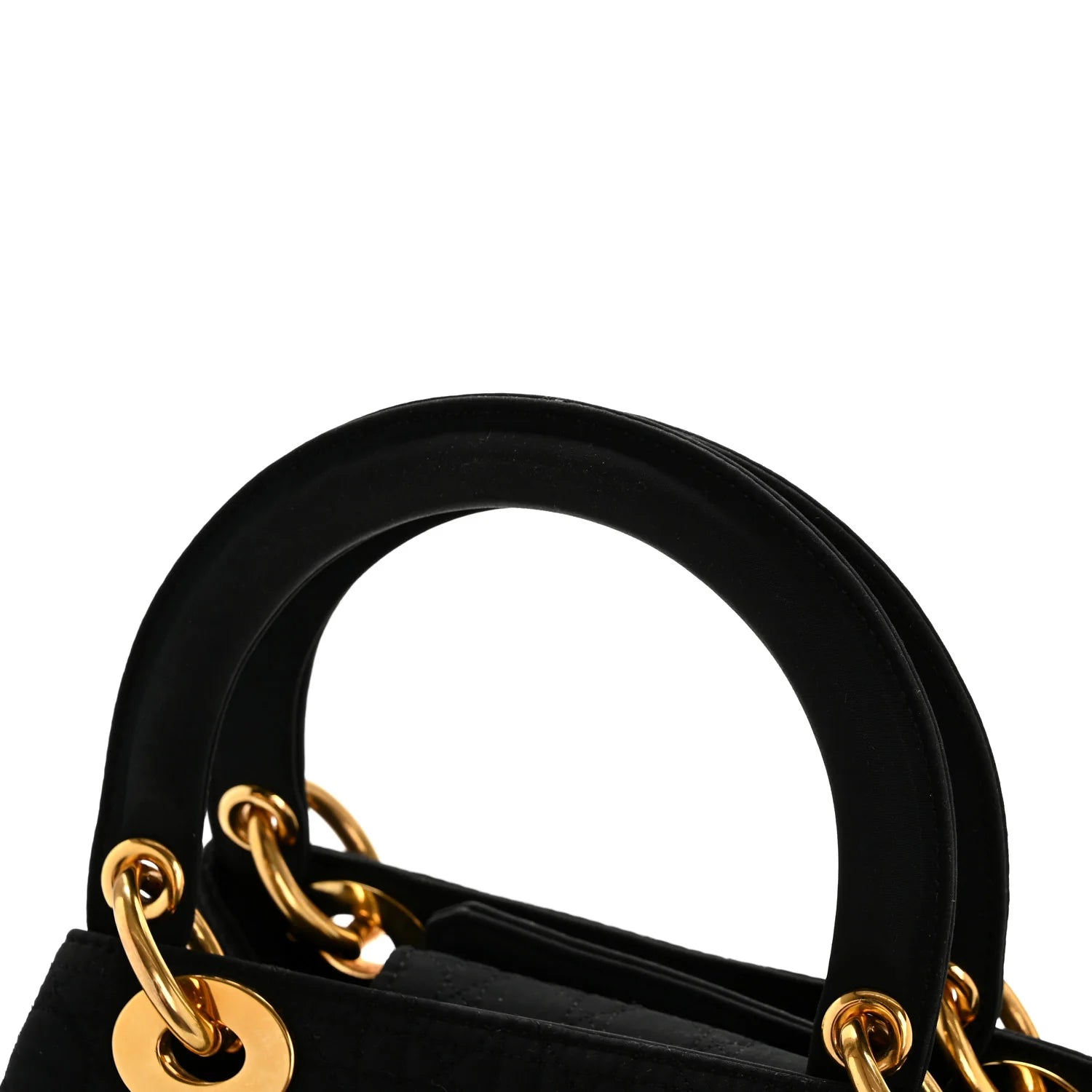 Nylon Cannage Medium Lady Dior Black