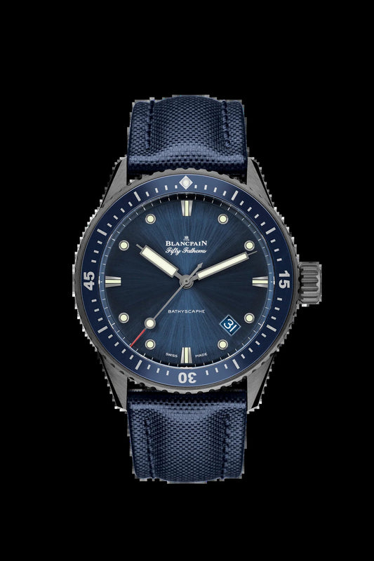 Unworn  Fifty Fathoms Bathyscaphe, Grey Ceramic, 43.6Mm, Ref# 5000-0240-O52A, Box and Papers