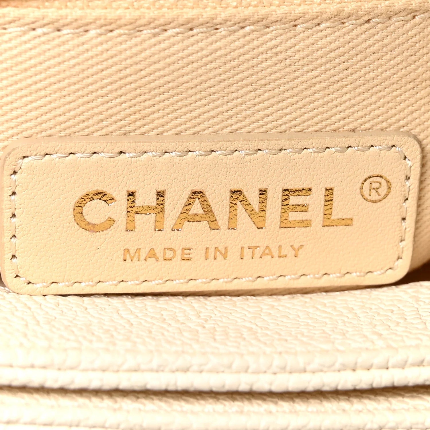 Grained Calfskin Quilted Medium Cuba Top Handle Flap Ivory