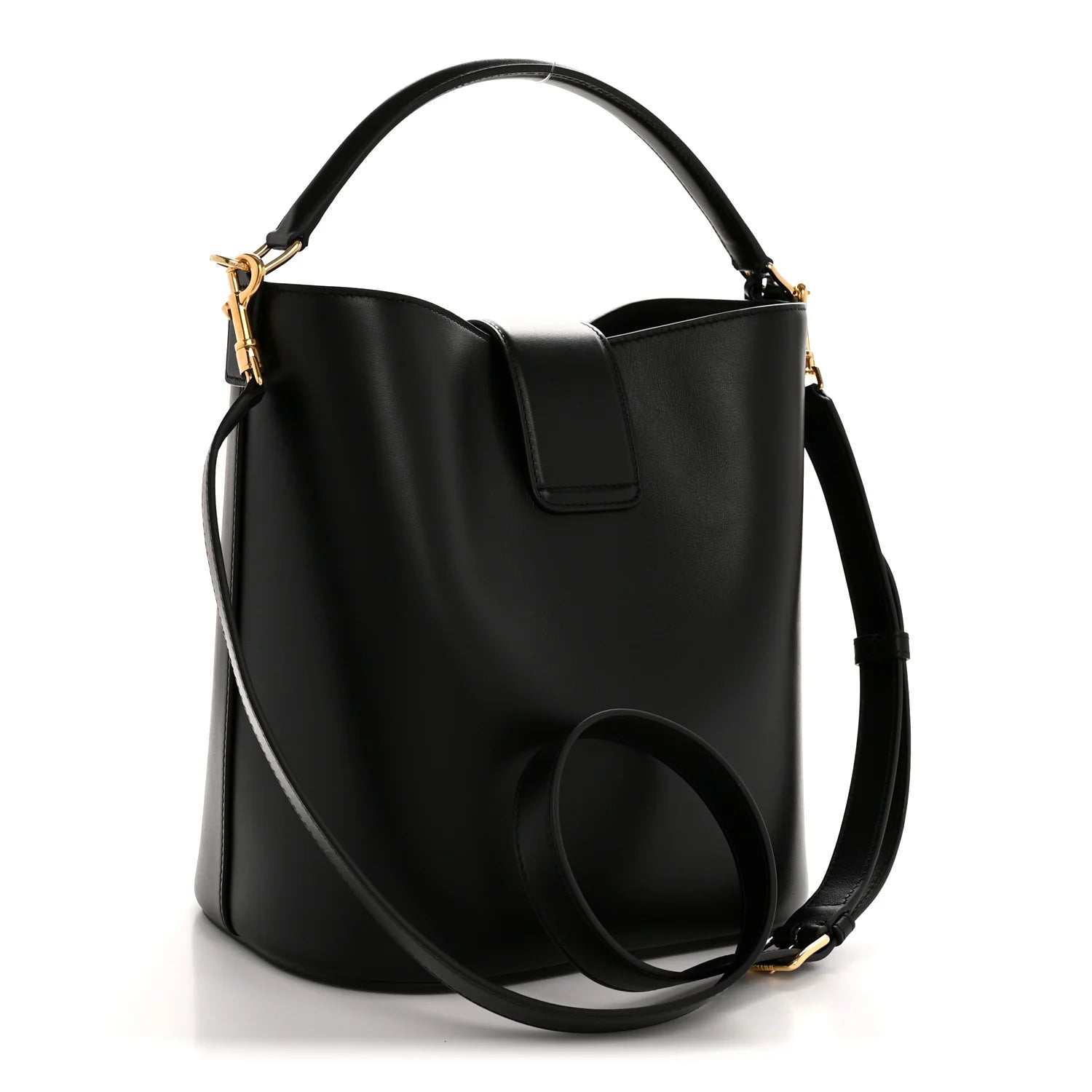 Smooth Calfskin Triomphe Medium Louise Bag Black