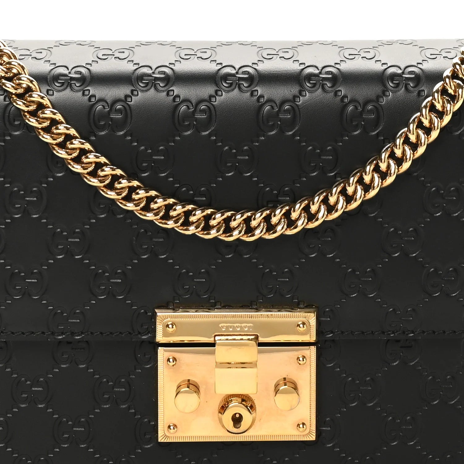 ssima Medium Padlock Shoulder Bag Black