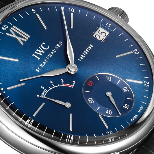 Unworn  Portofino Hand Wound Eight Days, Stainless Steel, 45Mm, Ref# IW510106, Box and Papers