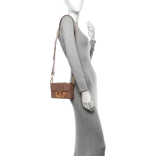 Smooth Calfskin Micro 30 Montaigne Flap Bag Pale Pink