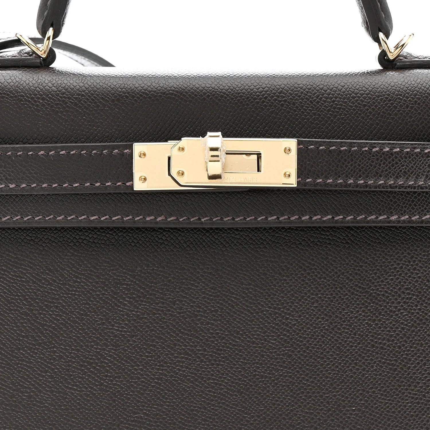 Madame Calfskin Mini Kelly Sellier 20 Bai Brun