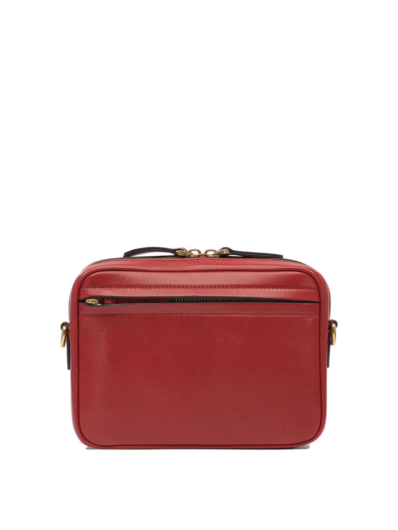 RED LEATHER CROSSBODY BAG