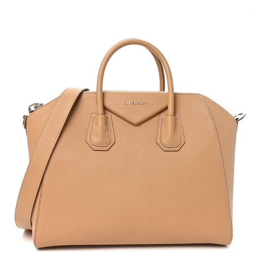 Sugar Goatskin Medium Antigona Light Beige