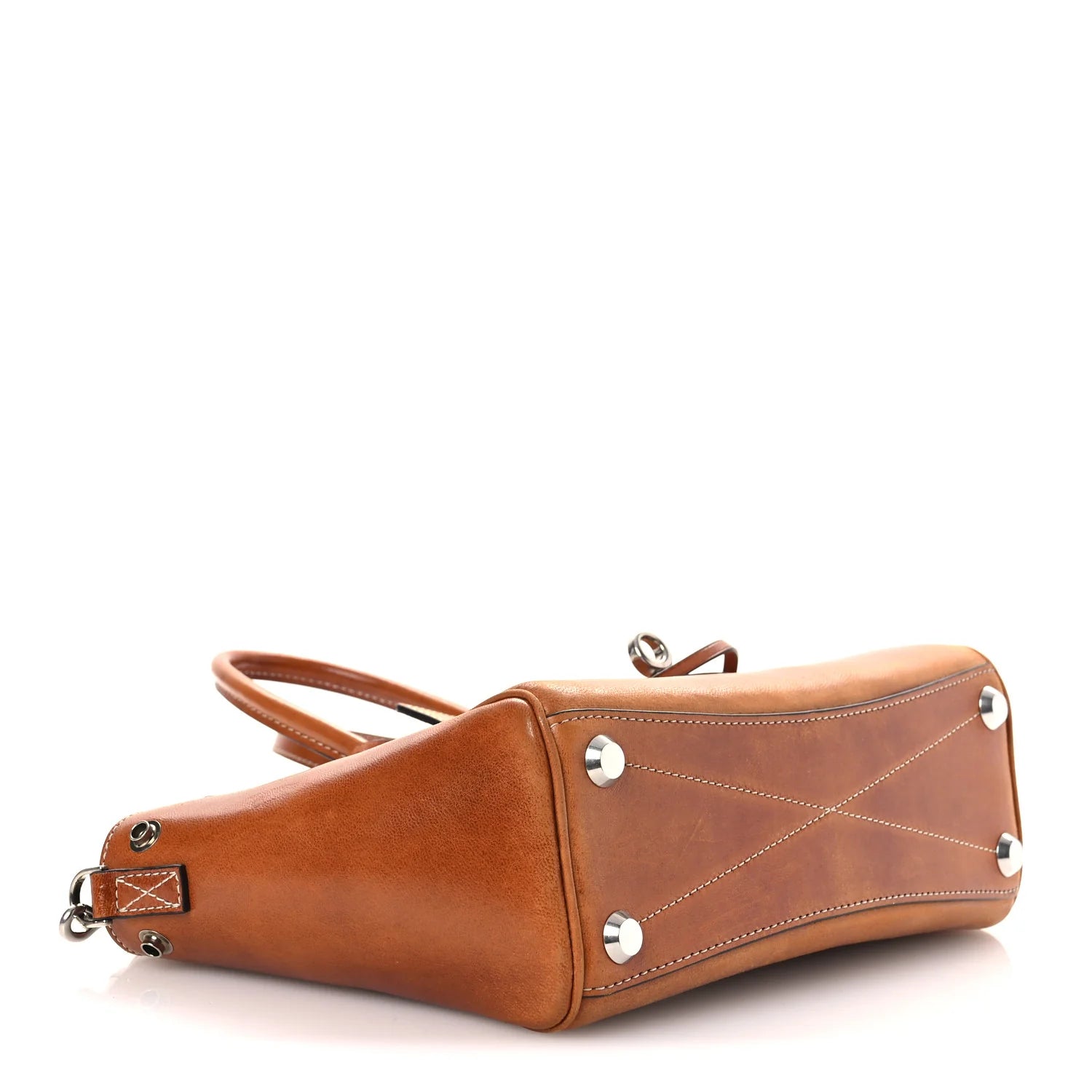 Vegetable Tanned Lambskin Mini Bel Air Carry All Bag Tan Cowboy
