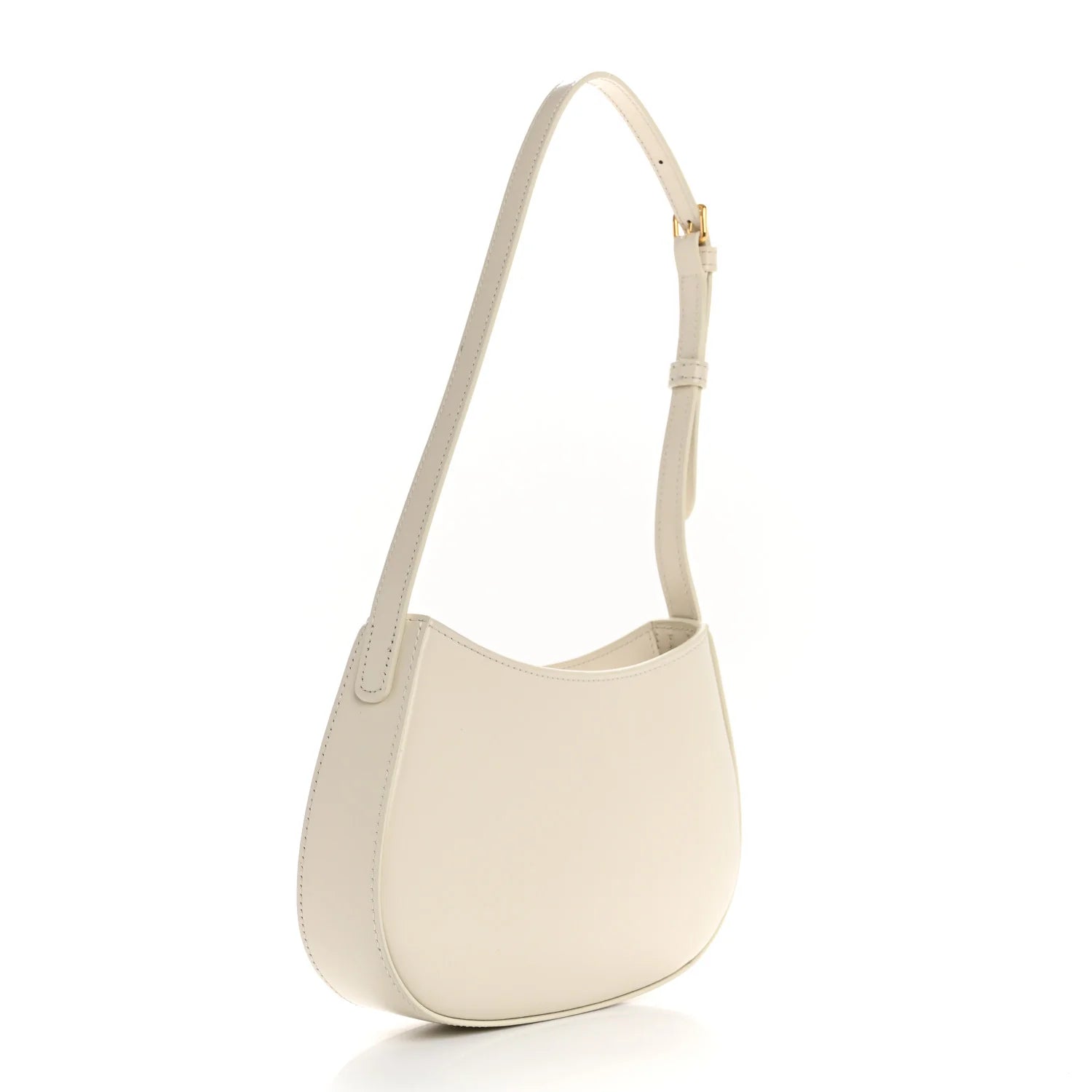 Shiny Calfskin Medium Tilly Triomphe Shoulder Bag Rice