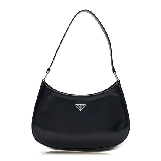 Spazzolato Cleo Shoulder Bag Black