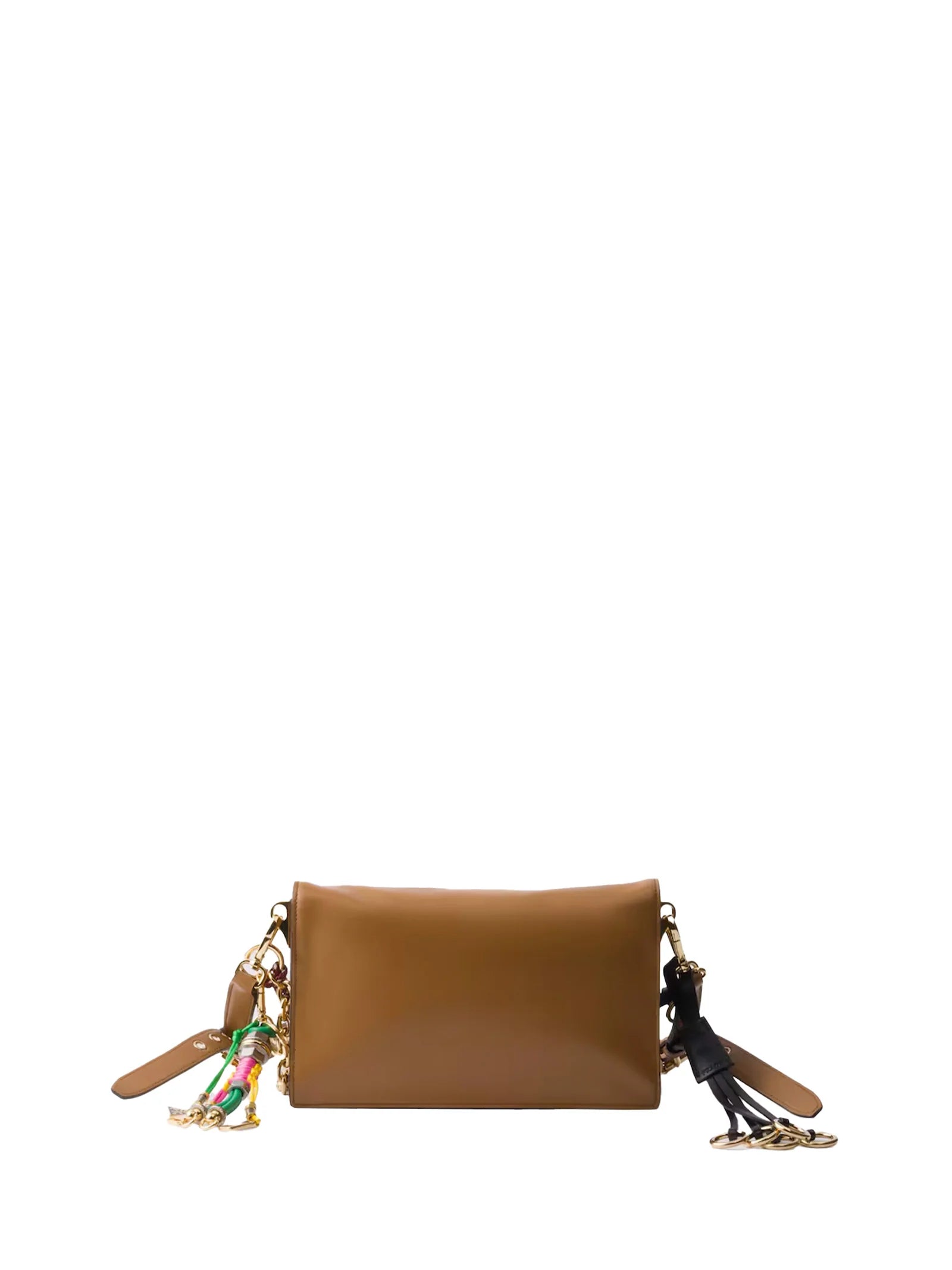 SOFT SOUND SMALL LEATHER SHOULDER BAG with CHARMS