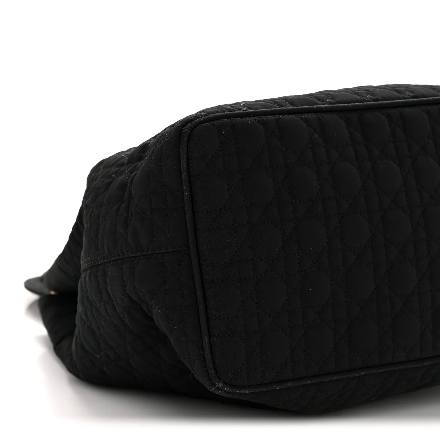 Nylon Cannage Medium Lady Dior Black