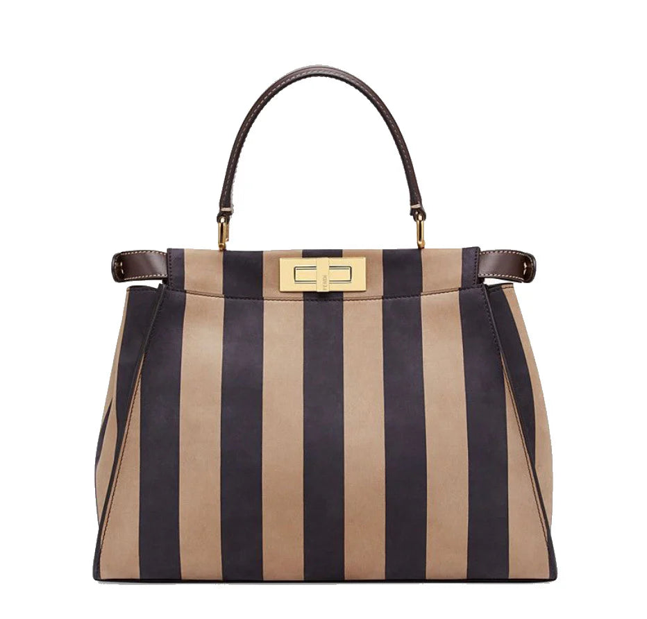 Medium Nubuck Pequin Peekaboo Bag