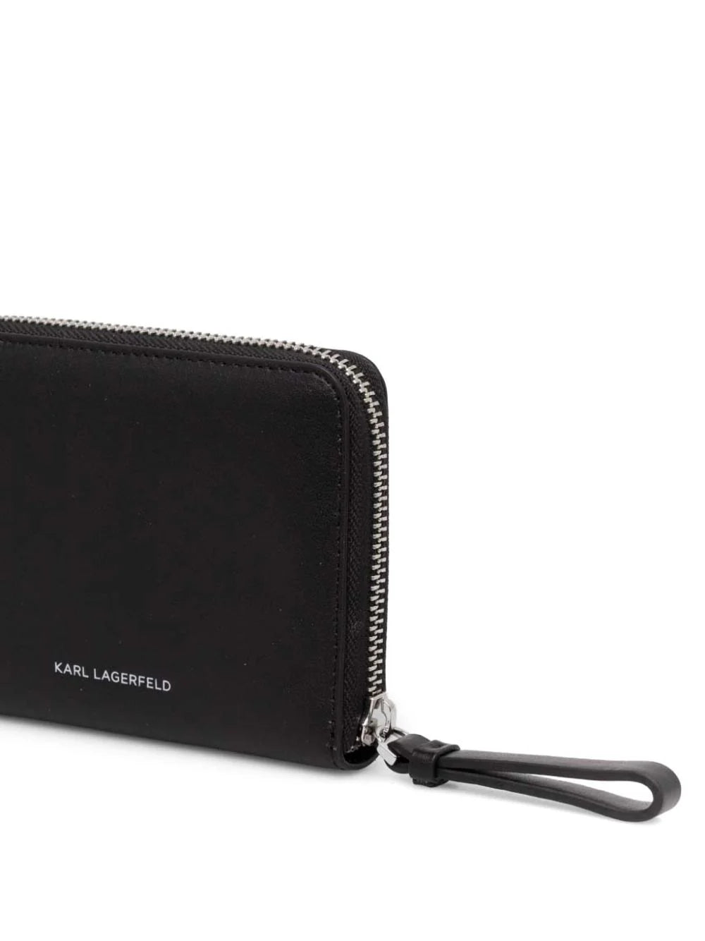 CIRCLE SM BLACK PERFORATED LOGO WALLET