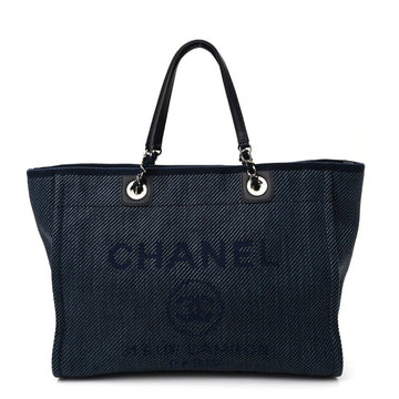 Mixed Fibers Small Deauville Tote Navy Blue