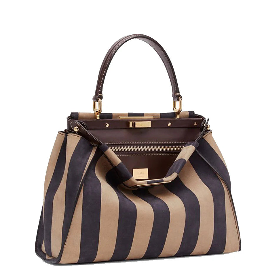 Medium Nubuck Pequin Peekaboo Bag