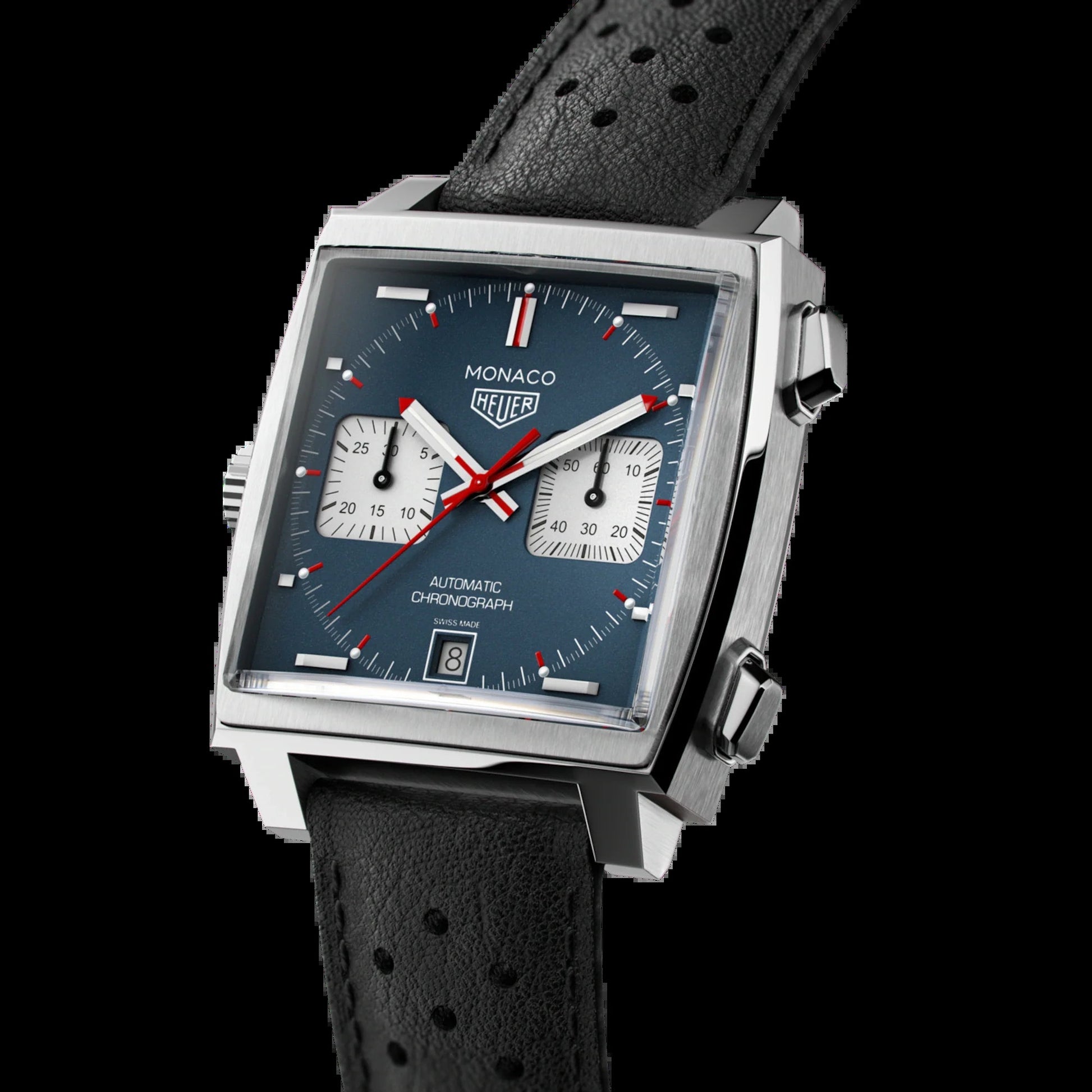 Unworn  Monaco Chronograph Automatic, Ref# CAW211P.FC6356, Box and Papers