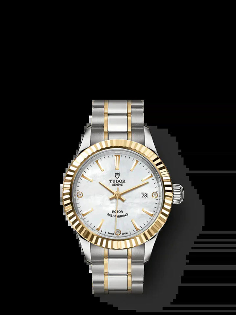 Style, Stainless Steel and Yellow Gold with Diamond-Set, 28Mm, Ref# M12113-0017